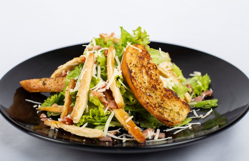 Fresh Ranch Caesar Salad with crispy croutons